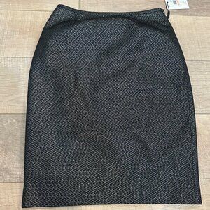 Calvin Klein Black Textured Pencil Skirt Size 2 MSRP $79 Modern Fit Office Wear